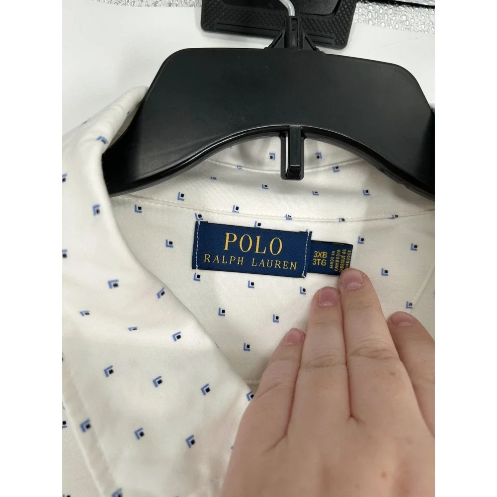 Polo Ralph Lauren Polo Shirt 3XB 3XL Big Polka Dot Short Sleeve 100% Cotton Golf